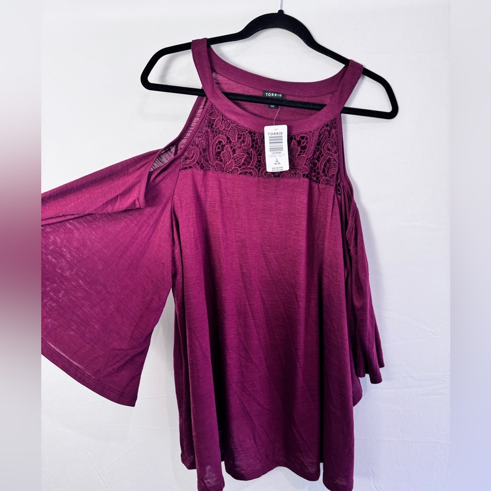 Torrid cold shoulder blouse